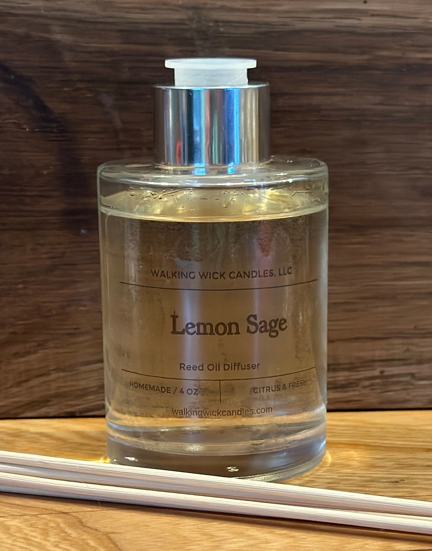 Lemon Sage Reed Oil Diffuser 4 oz
