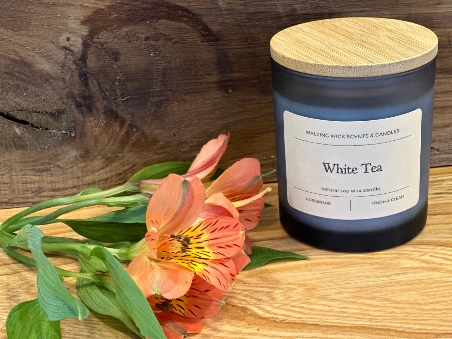 White Tea Candle 8 oz