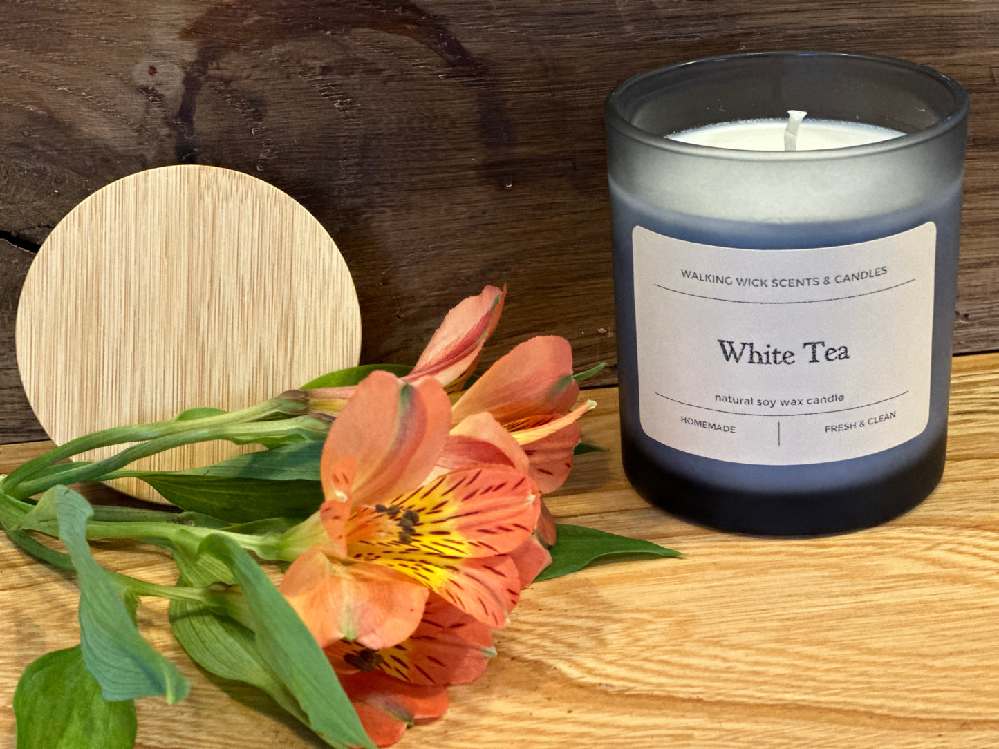 White Tea Candle 8 oz