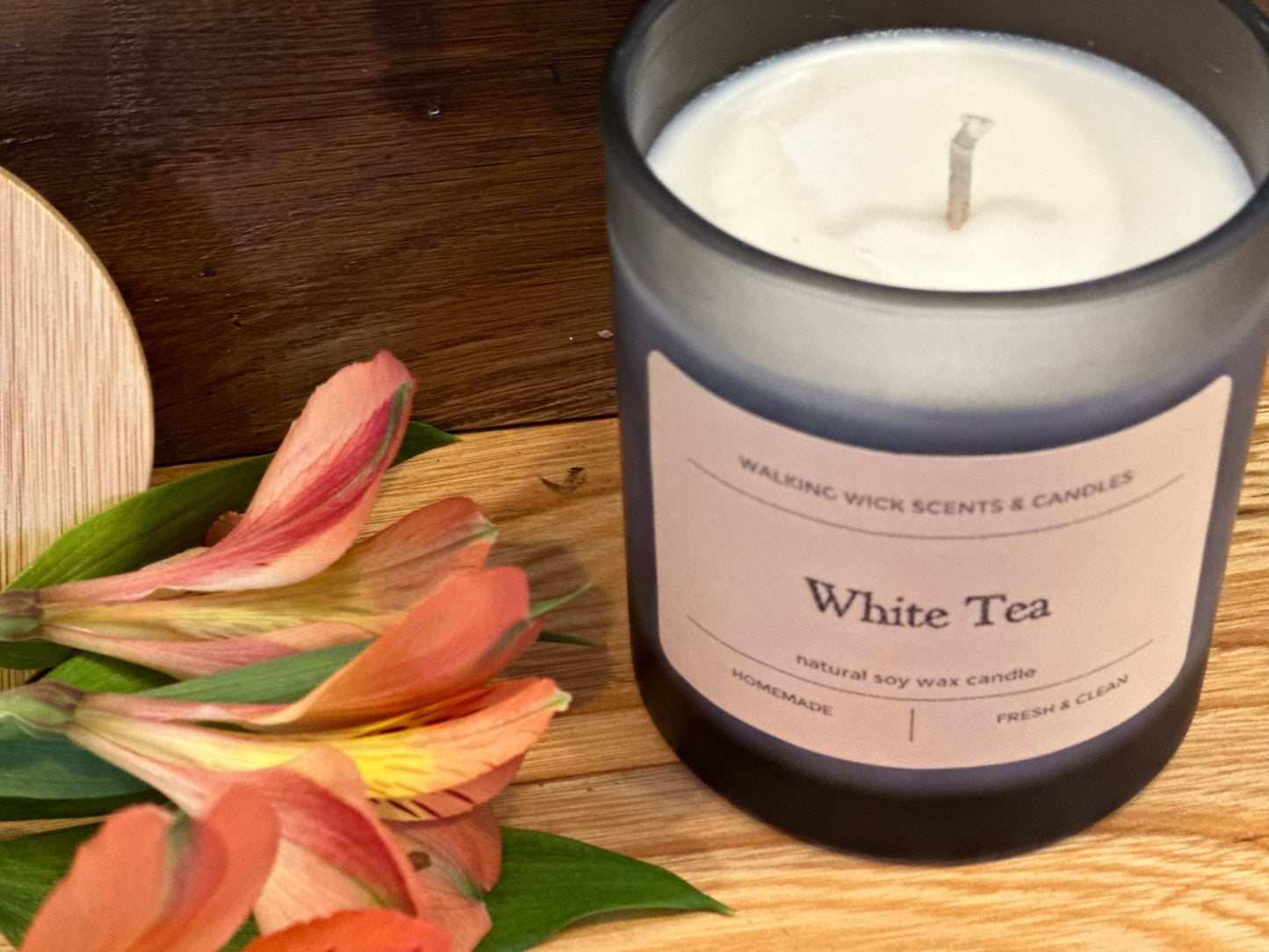 White Tea Candle 8 oz